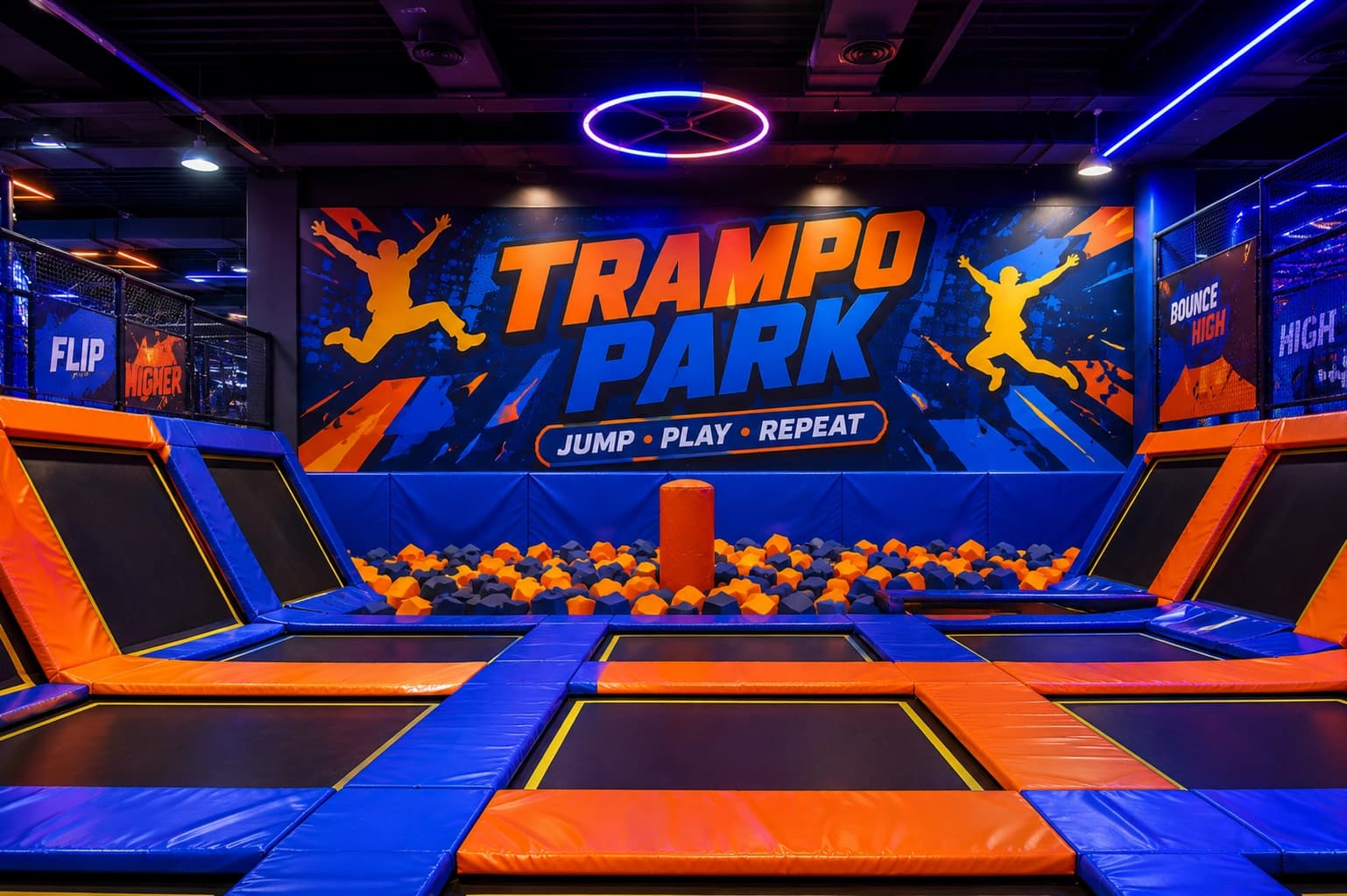 Trampo Park family entertainment and kids play area at Wanasa Land Abu Dhabi
