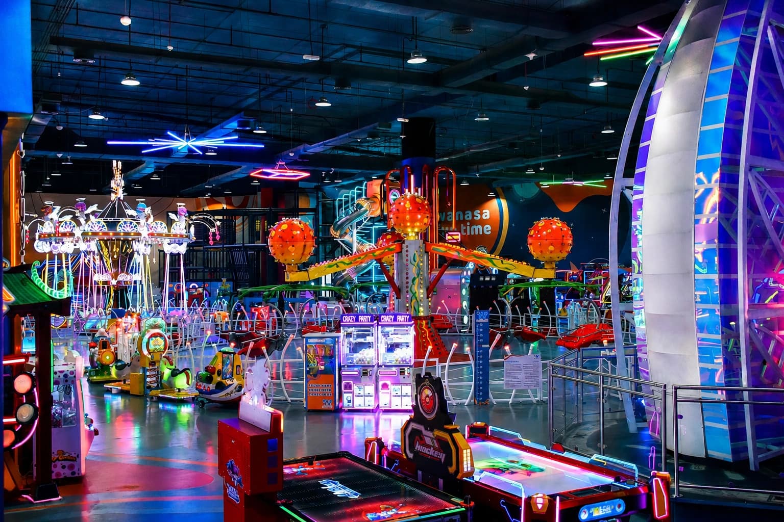 Indoor family entertainment zones at Wanasa Land Abu Dhabi