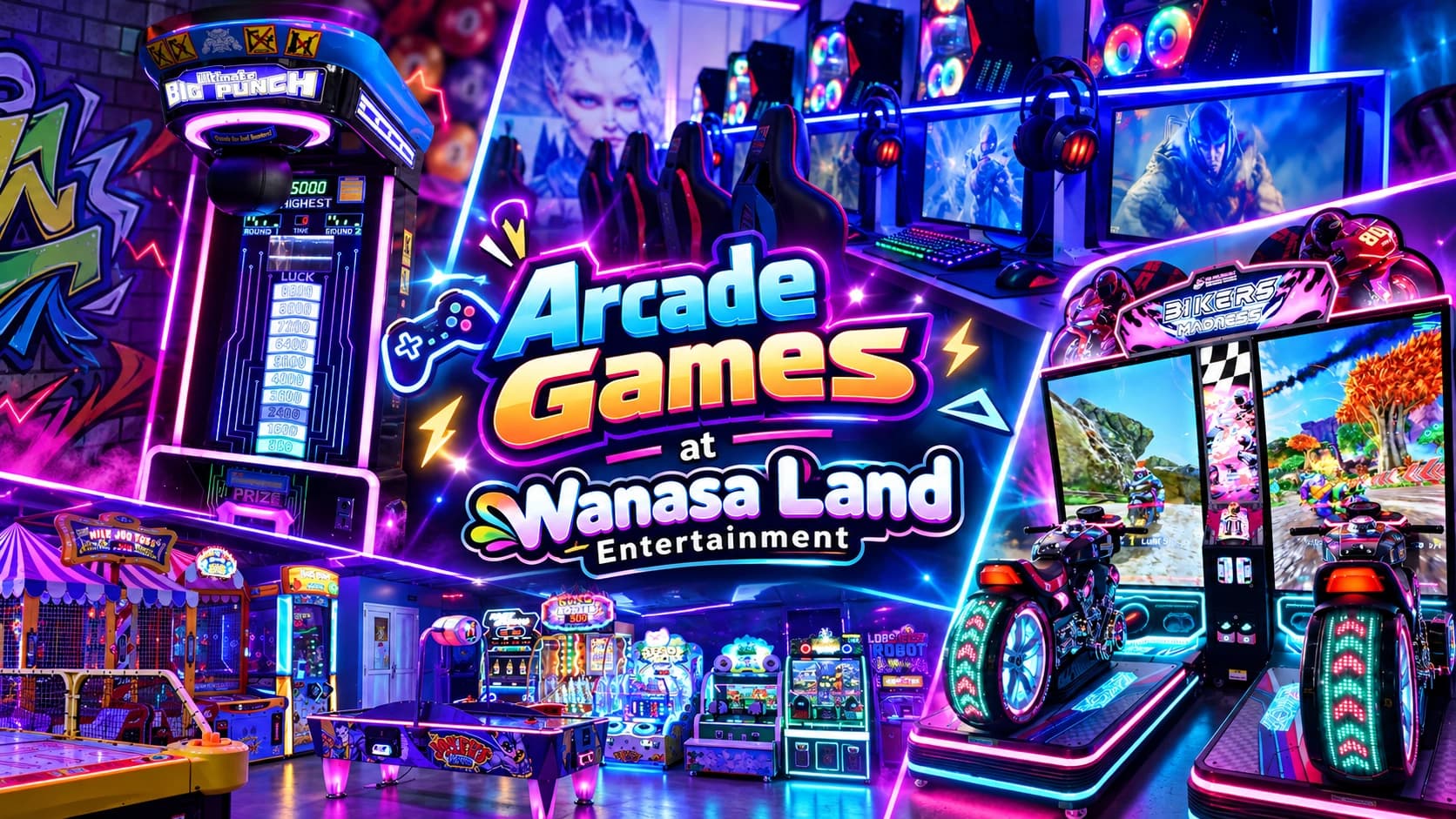 Arcade Games at Wanasa Land Entertainment