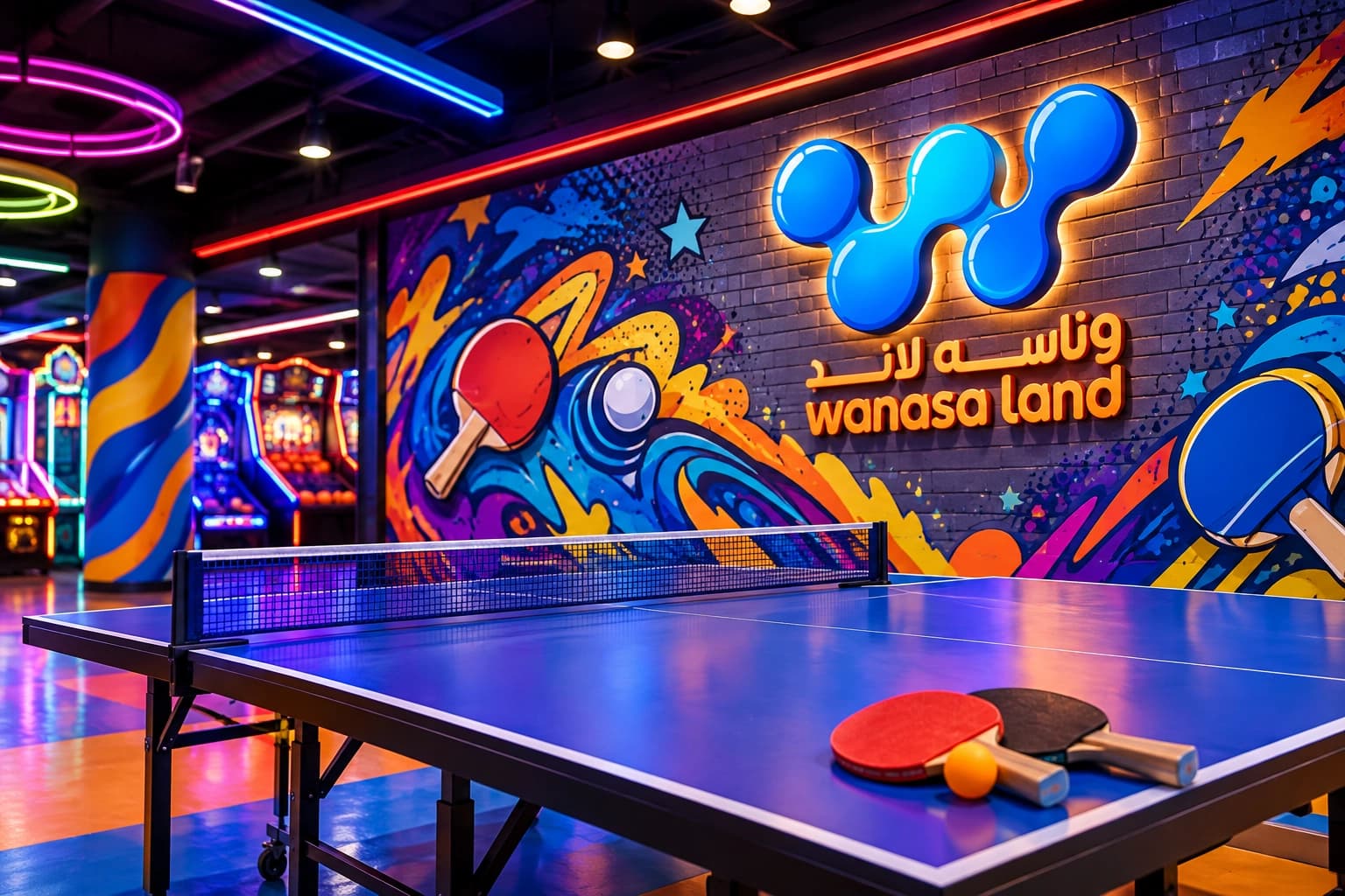 Table Tennis at Wanasa Land, Abu Dhabi